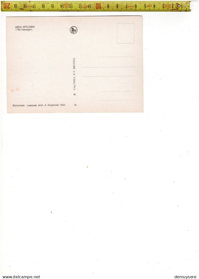 68420 - ABDIJ AFFLIGEM HEKELGEM - BIBLIOTHEEK LEESZAAL ARCH A KROPHOLLER 1934 - Affligem