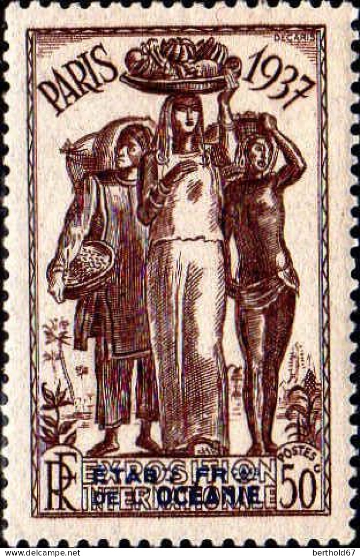 Océanie Poste N** Yv:121/126 Exposition Internationale Arts & Techniques Paris - Unused Stamps