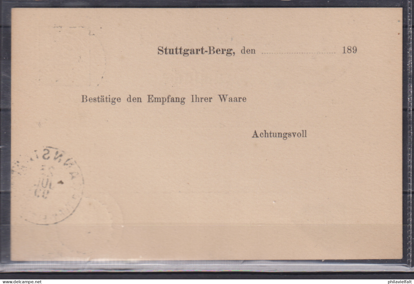 Württemberg 2x SSt CANNSTATT TURN-FESTPLATZ 23.JUL.99 Auf Ganzsache DRP 7 - Postal  Stationery