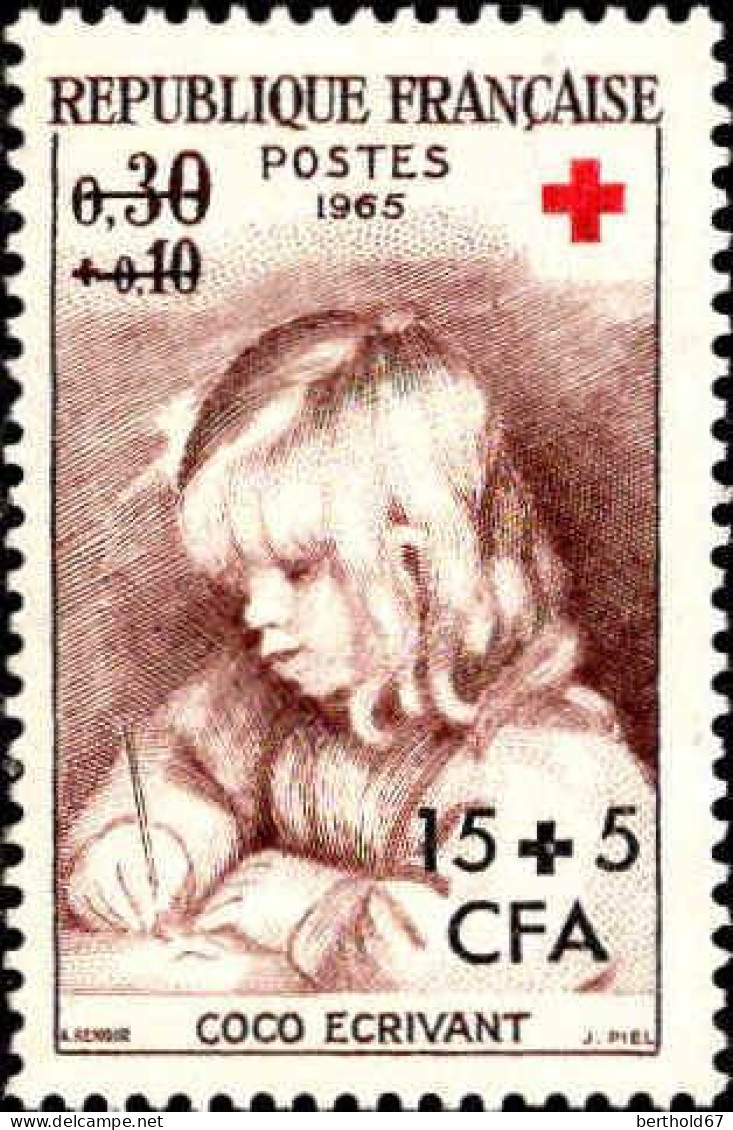 Réunion Poste N** Yv:366/367 Croix-Rouge Surcharge Nv Valeurs CFA - Unused Stamps