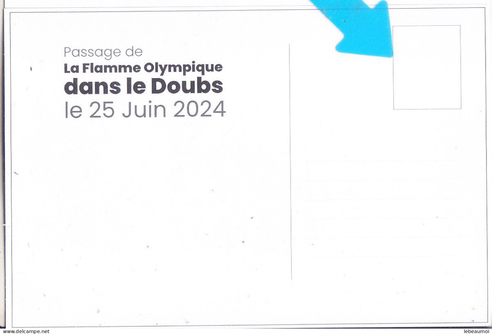 Voy-  Cpm  PASSAGE De La FLAMME OLYMPIQUE 2024  à ;; - Olympic Games