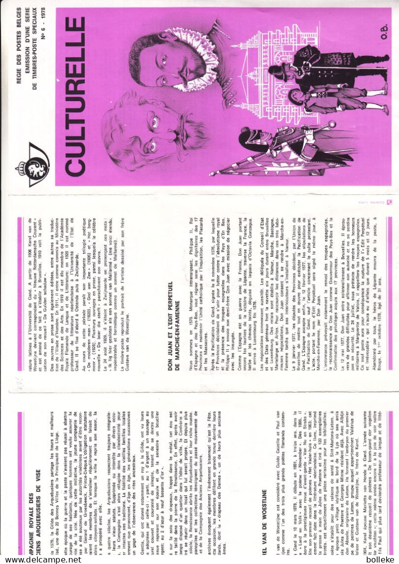 Belgique - Document De 1978 - Oblit Bruxelles - Armoiries - Drapeaux - Soldats - Théatre - écrivains - - Covers & Documents