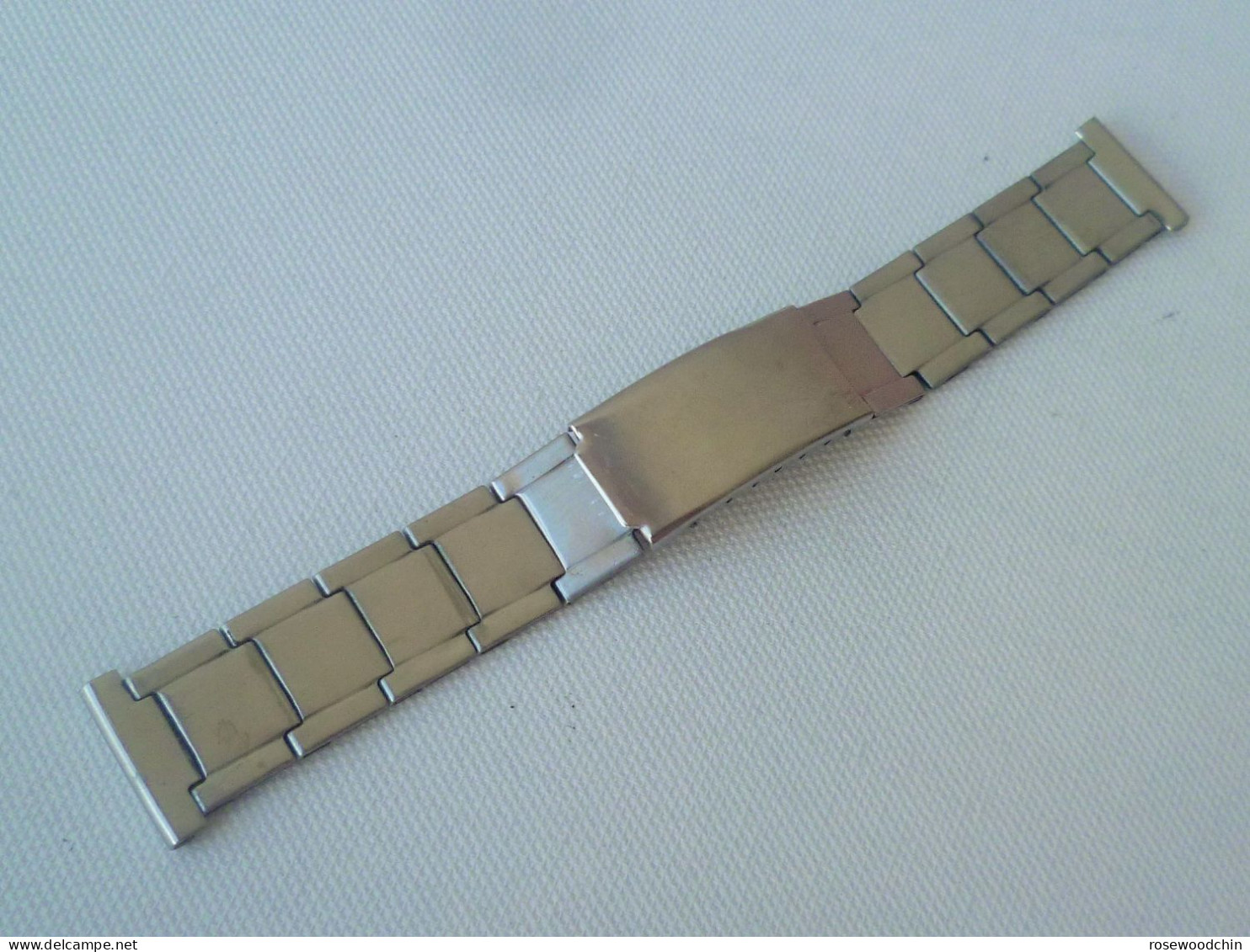 Vintage ! All Stainless Steel Watch Band Bracelet Lug 19/20 Mm (#50) - Horloge: Zakhorloge