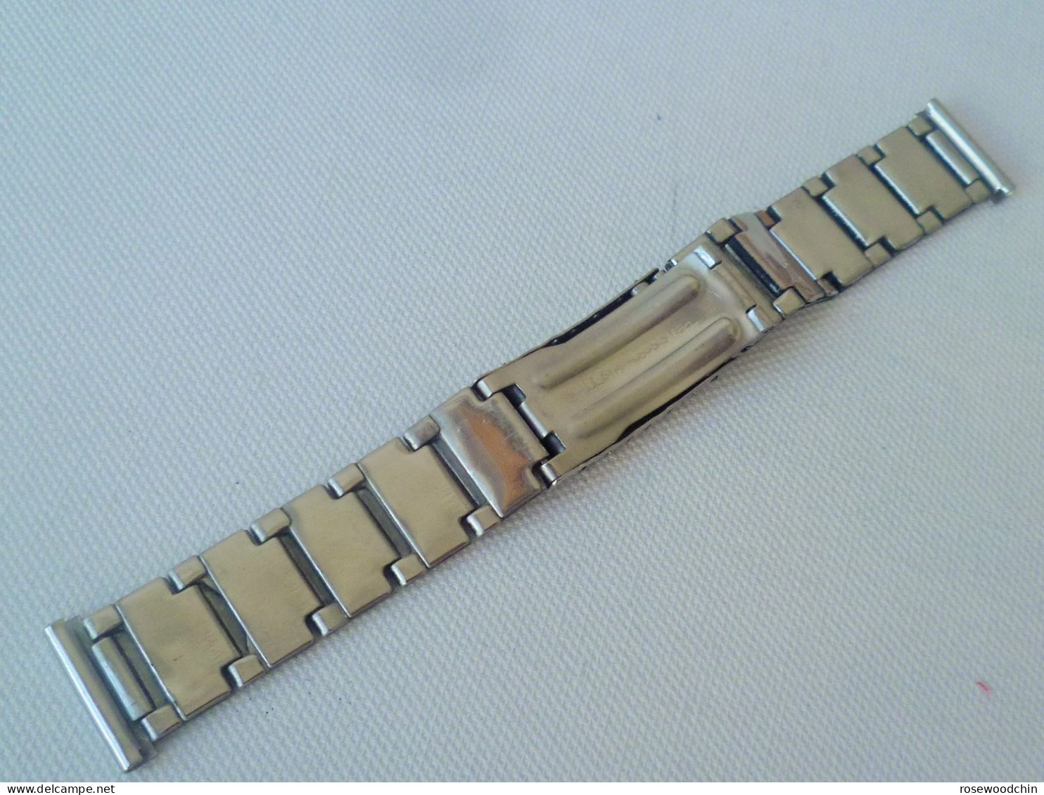 Vintage ! All Stainless Steel Watch Band Bracelet Lug 19/20 Mm (#50) - Horloge: Zakhorloge