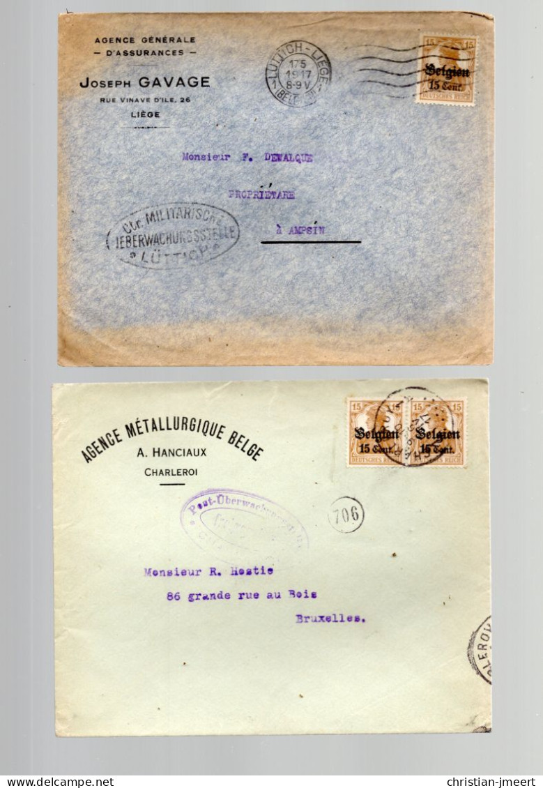 8 Lettres Avec Marque De Controle - OC1/25 General Government