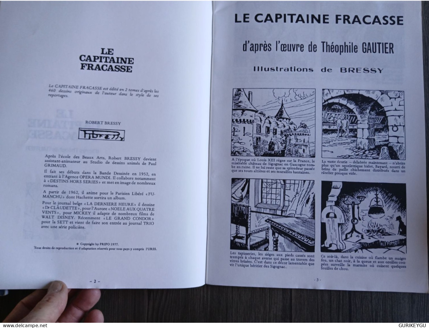 BD LE CAPITAINE FRACASSE Tome 1 Robert BRESSY LES GRANDS SUCCES DE LA BD EO 1977 PRIFO - Sonstige & Ohne Zuordnung