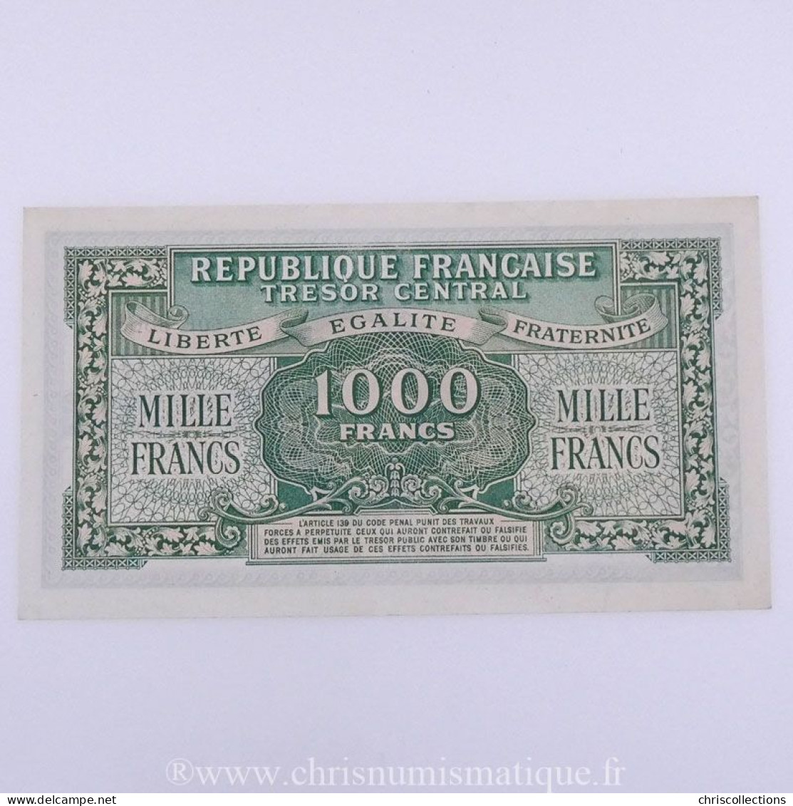 1000 Francs Marianne Type 1945, 50E/886844, Neuf - 1943-1945 Marianne