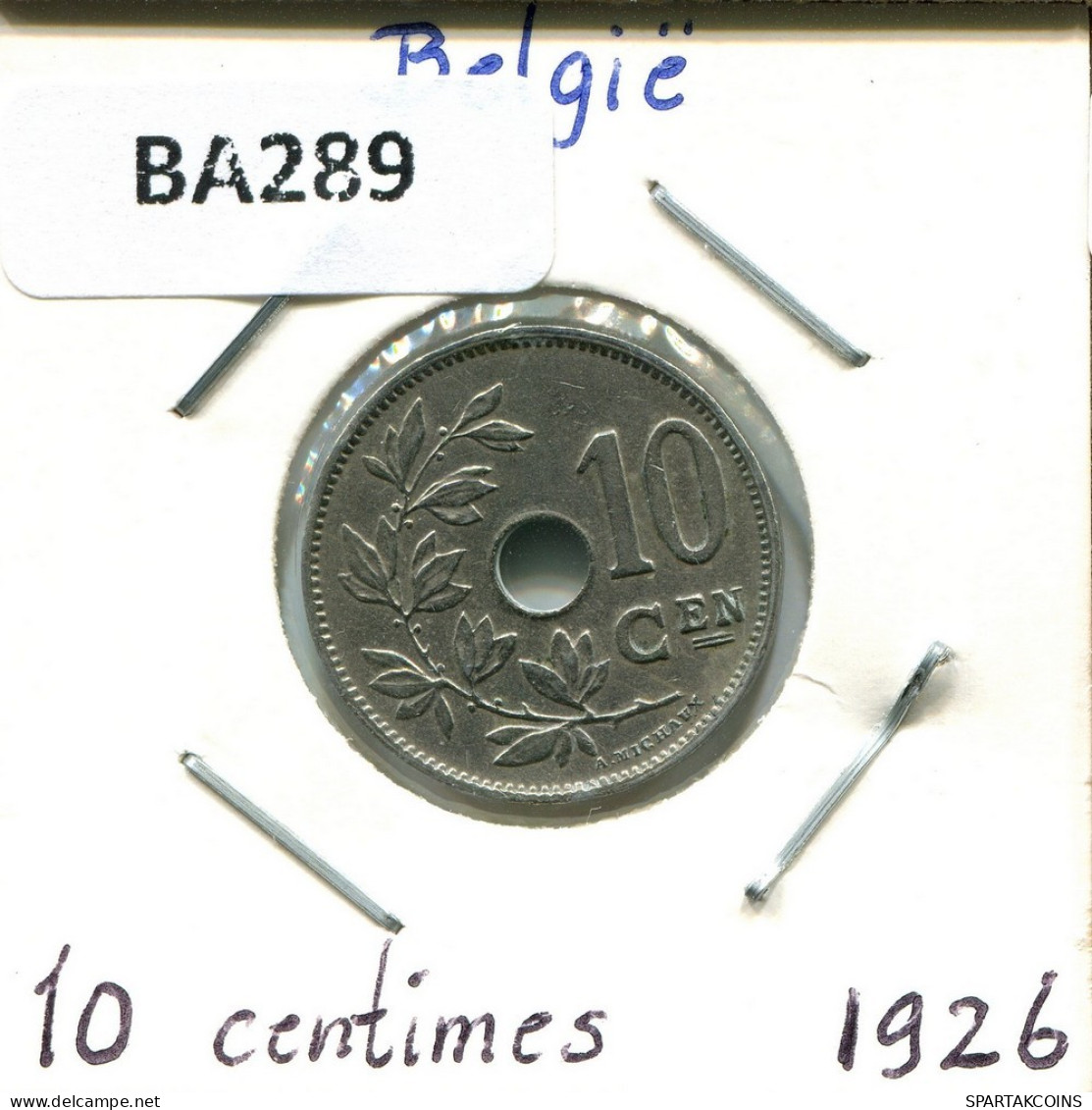 10 CENTIMES 1926 DUTCH Text BELGIUM Coin #BA289.U.A - 10 Cents