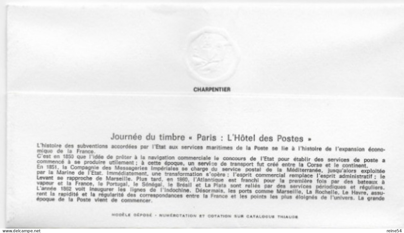 Feuillet Premier Jour -Journée Du Timbre 10 Mars 1979 Marseille (13) N° YT 2037 Sérigraphie De Charpentier - 1970-1979