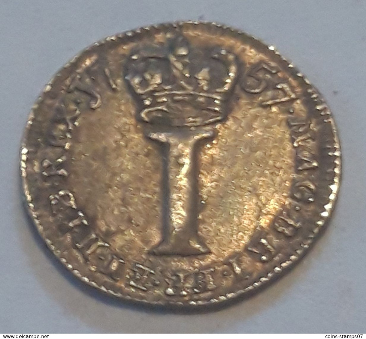 Angleterre - Georges II - 1 Penny 1757  - Argent - C. 1 Penny
