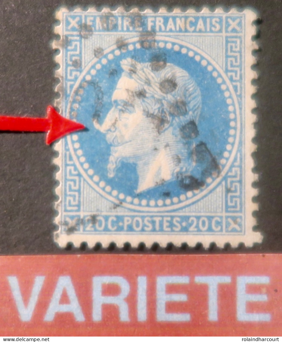 LP3036/418 - FRANCE - NAPOLEON III Lauré N°29Bb - VARIETE (case 72B2) >>> " à La Corne " - Cote (2024) : 130,00 € - 1863-1870 Napoléon III Con Laureles