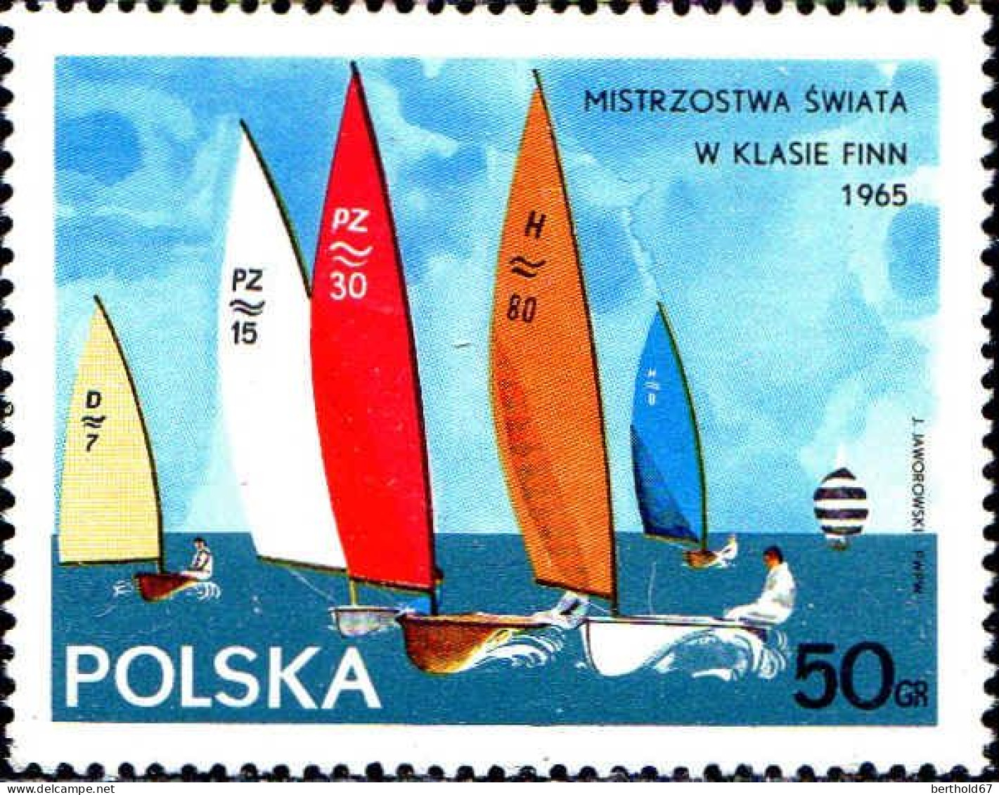 Pologne Poste N** Yv:1440/1447 Championnats Du Monde De Yachting Classe Finn Manque 1446 - Ongebruikt