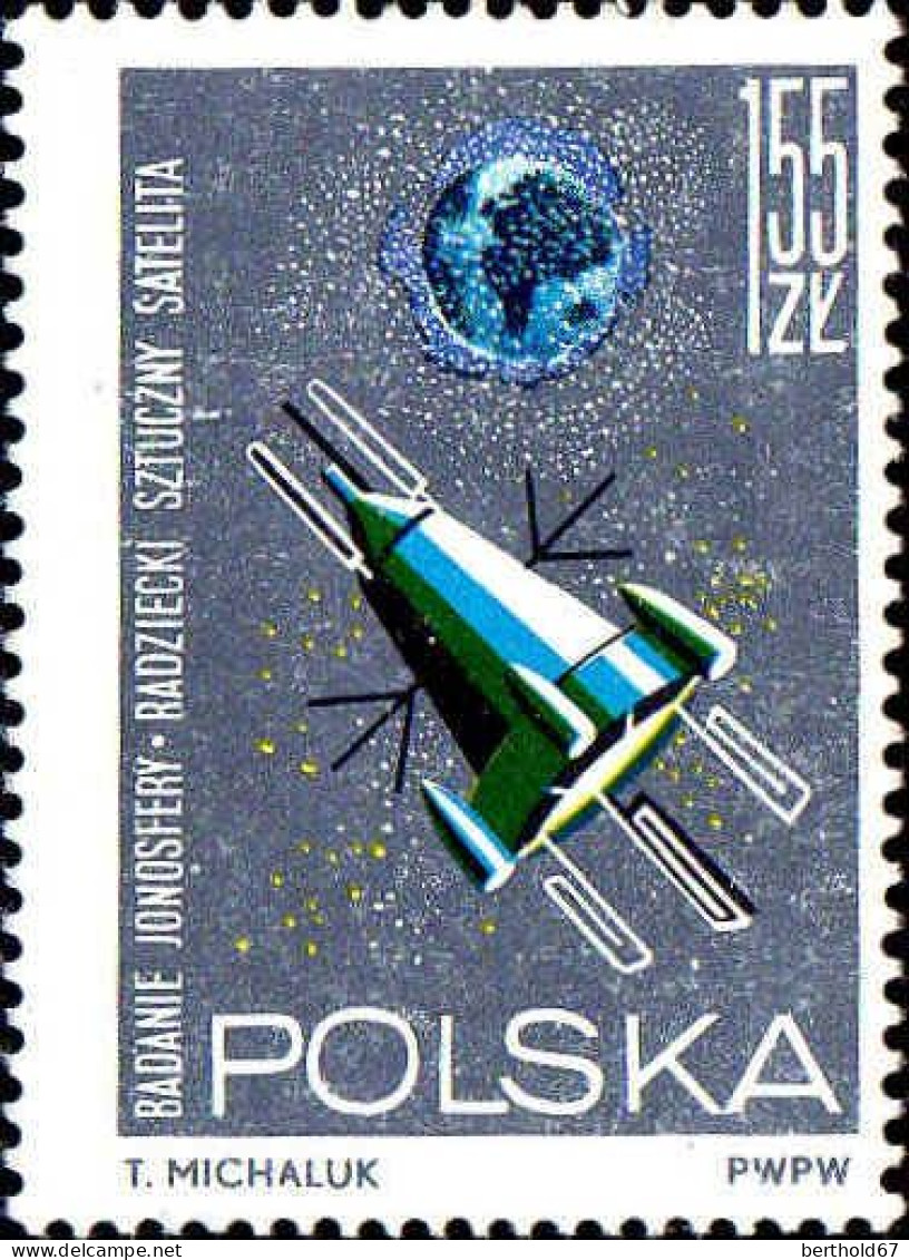 Pologne Poste N** Yv:1406/1413 Conquètes Spatiales 1411 Petit Def.gomme - Neufs