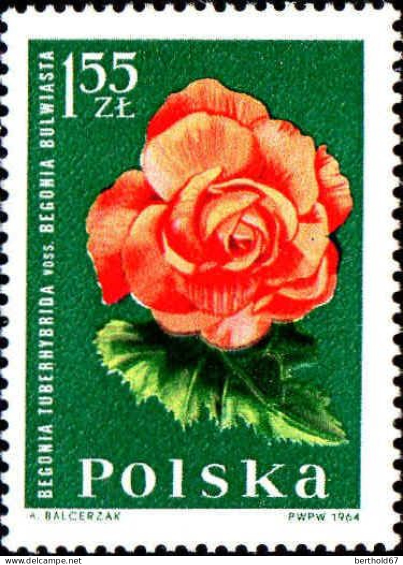 Pologne Poste N** Yv:1394/1405 Fleurs Manque 1395