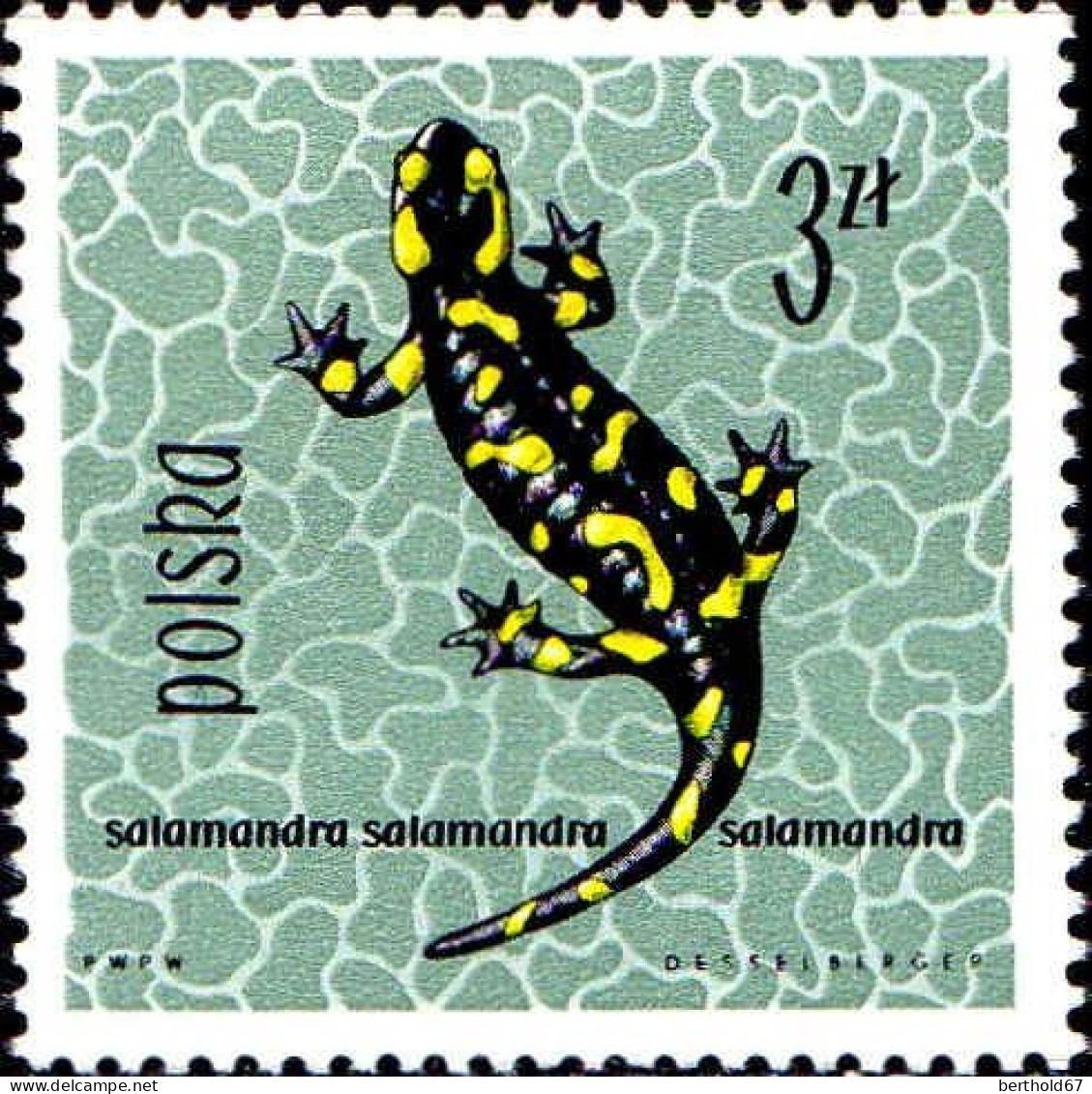 Pologne Poste N** Yv:1259/1270 Reptiles & amphibiens