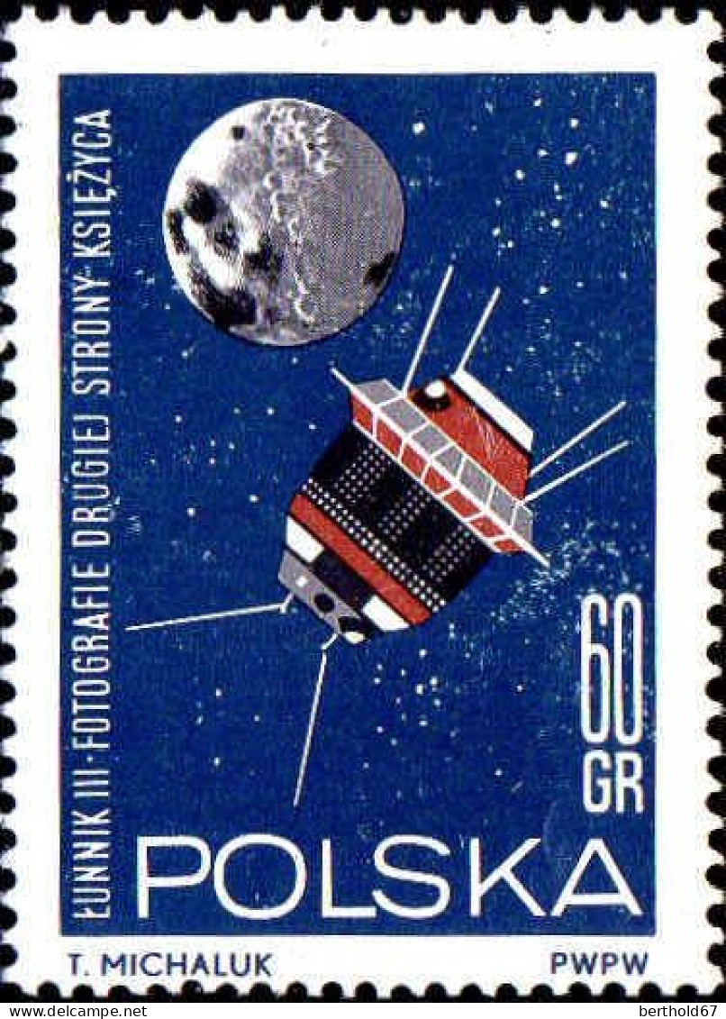 Pologne Poste N** Yv:1406/1413 Conquètes Spatiales 1411 Petit Def.gomme - Europa