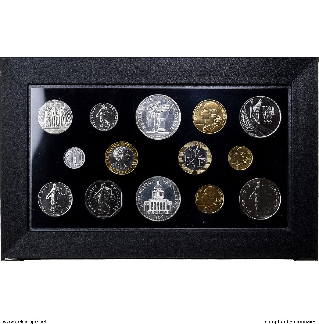 France, Coffret 1 C. à 100 Frs., Série FDC, 1989, MDP, FDC - Andere & Zonder Classificatie