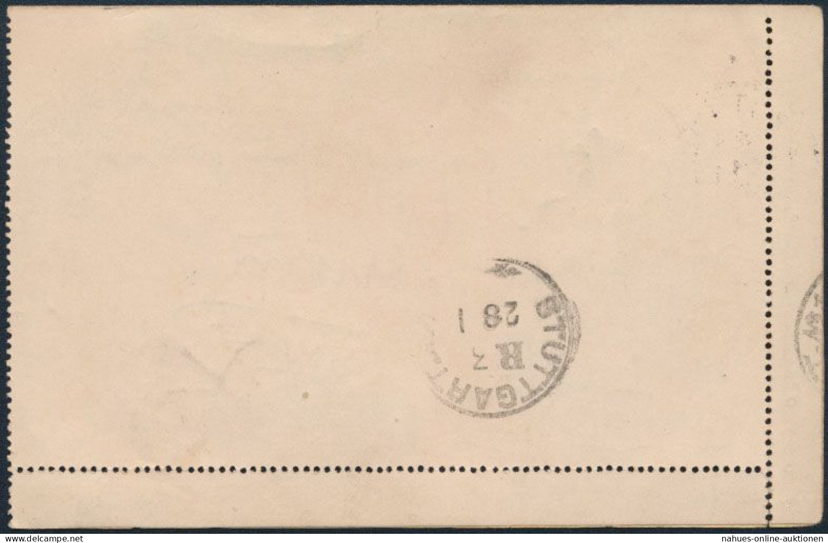 Niederlande Ganzsache Kartenbrief K 5 12 1/2 C. Wilhelmine Rotterdam Stuttgart - Storia Postale