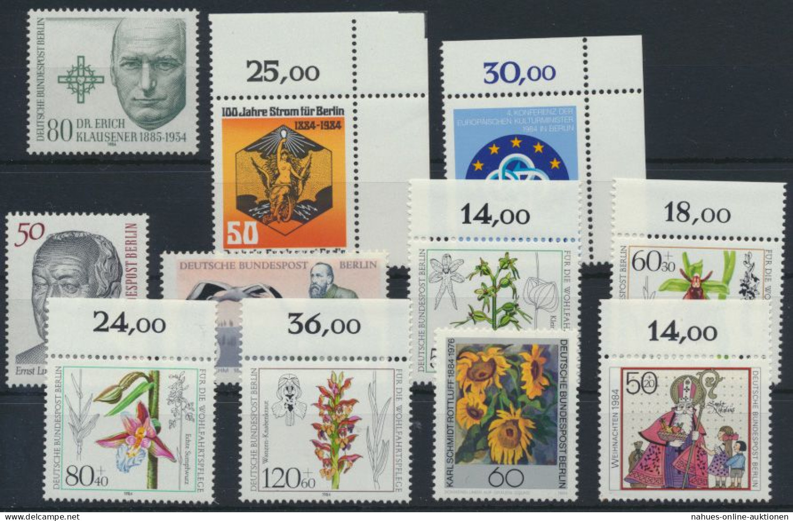 Berlin Kompl. Jahrgang 1984 Postfrisch Viel Ränder Bogenecken Eckrand Kat 43,- - Storia Postale