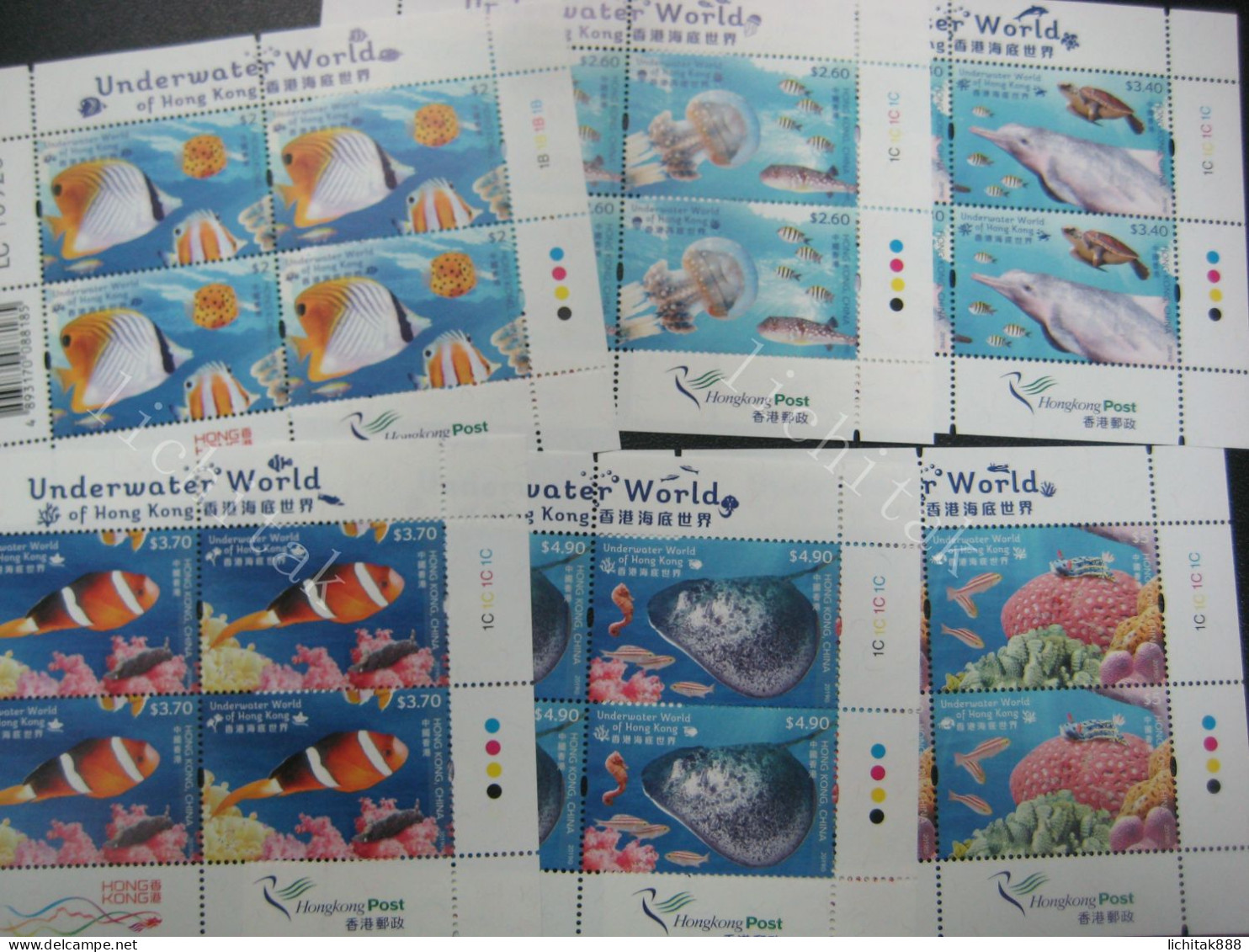 HONG KONG 2019 Underwater World Stamps MIni Pane Coral Fish Dolphin Jelly Fish - Other & Unclassified