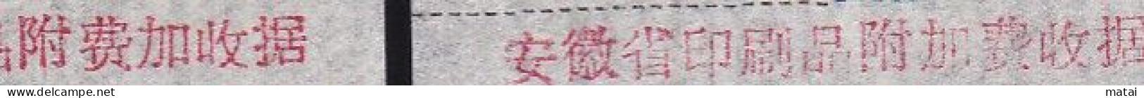 CHINA CHINE CINA ANHUI  ADDED CHARGE LABEL (ACL)  0.10 YUAN  X 2 VARIETY 附加费 OK / 附费加 ERROR / VARIETY RARE!! - Altri & Non Classificati