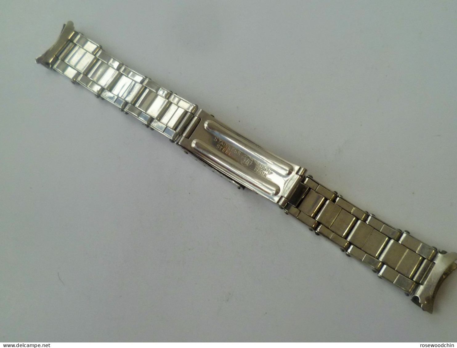 Vintage ! 50s' To 60s' VWK Stainless Steel Riveted Expansion Watch Bracelet Band (#3) - Watches: Bracket