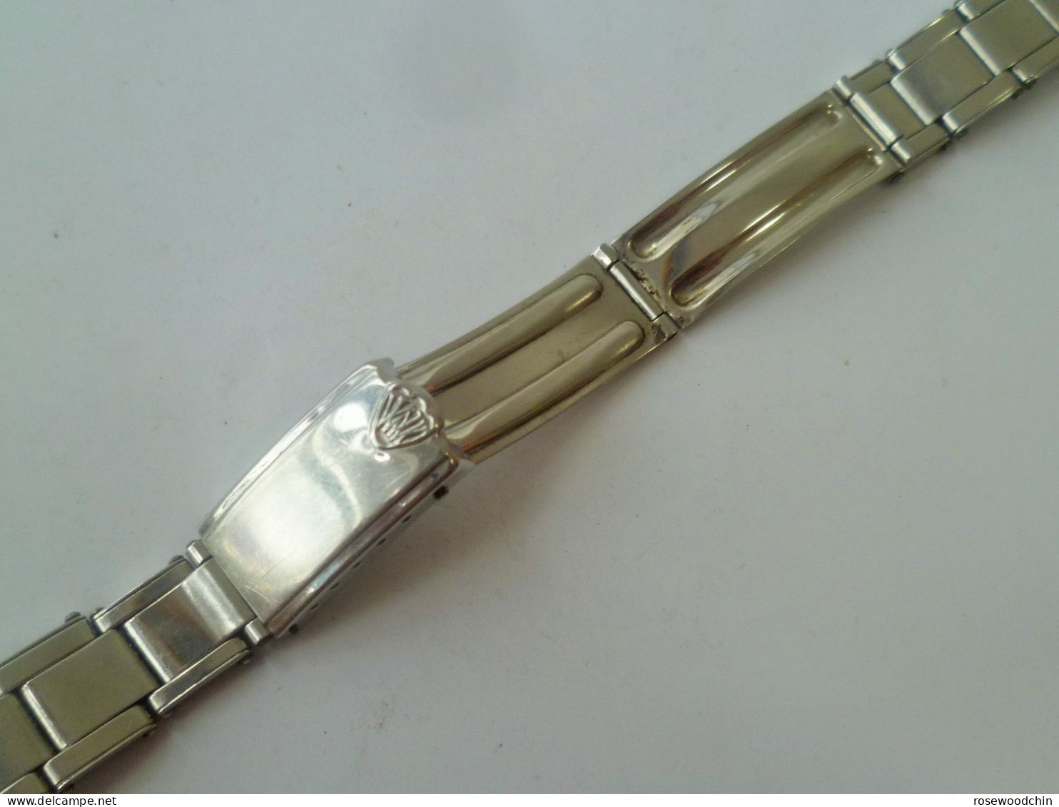 Vintage ! 50s' to 60s' VWK Stainless Steel Riveted Expansion Watch Bracelet Band (#3)