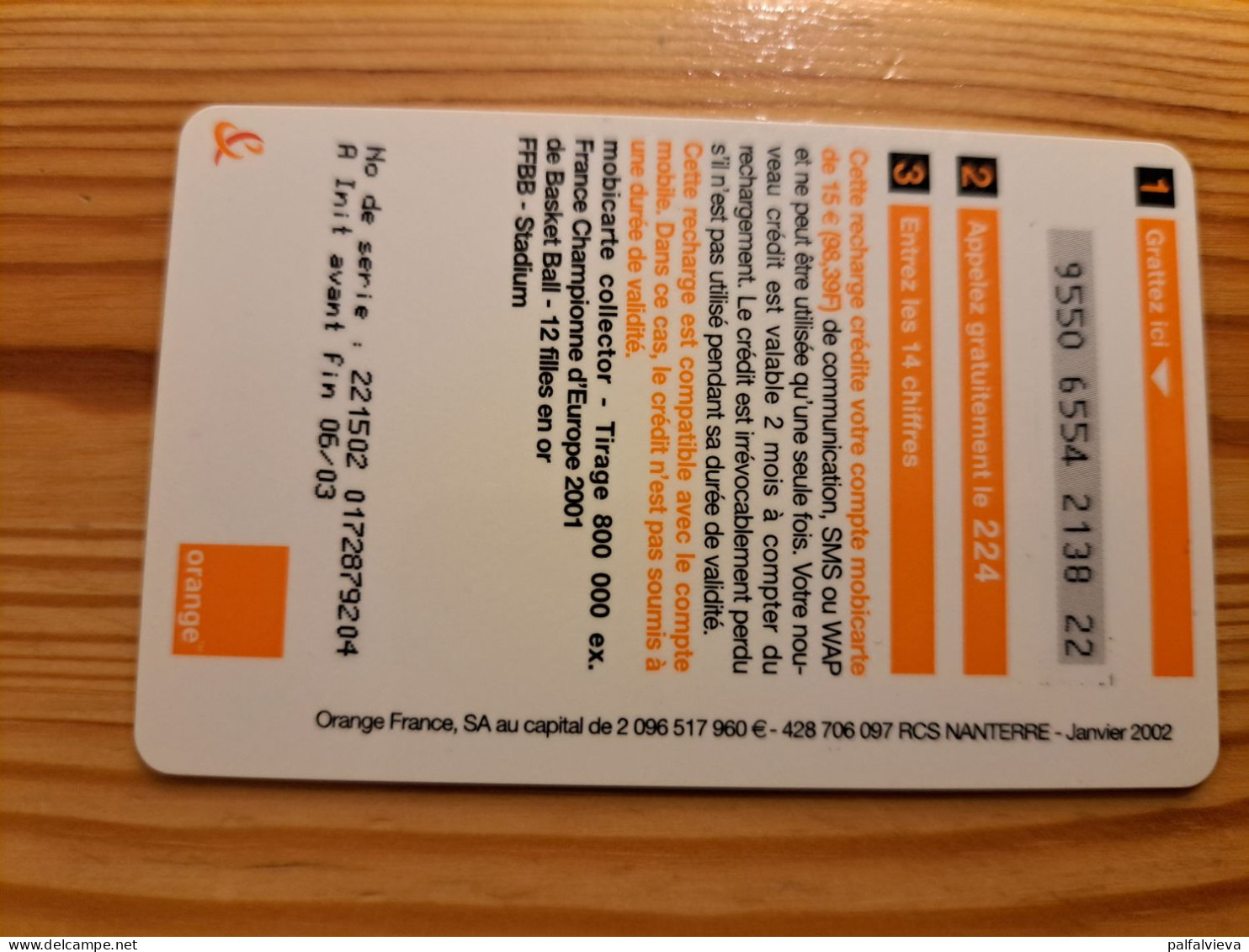 Prepaid Phonecard France, Orange - Football - Per Cellulari (telefonini/schede SIM)