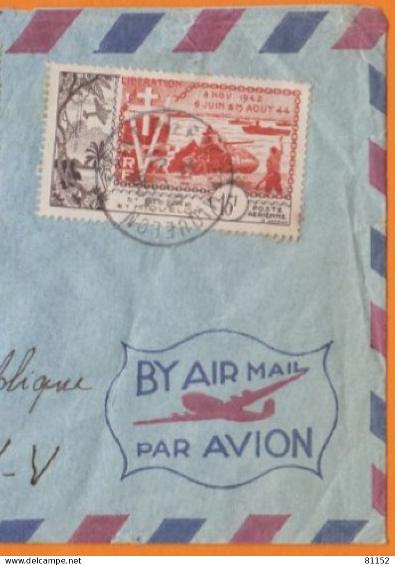 Lettre De SAINT-PIERRE-et-MIQUELON   En POSTE AERIENNE Le 10 8 1954 Avec 15F X 3 Y.T.22  Pour Un Tabac à 35 SAINT-MALO - Storia Postale