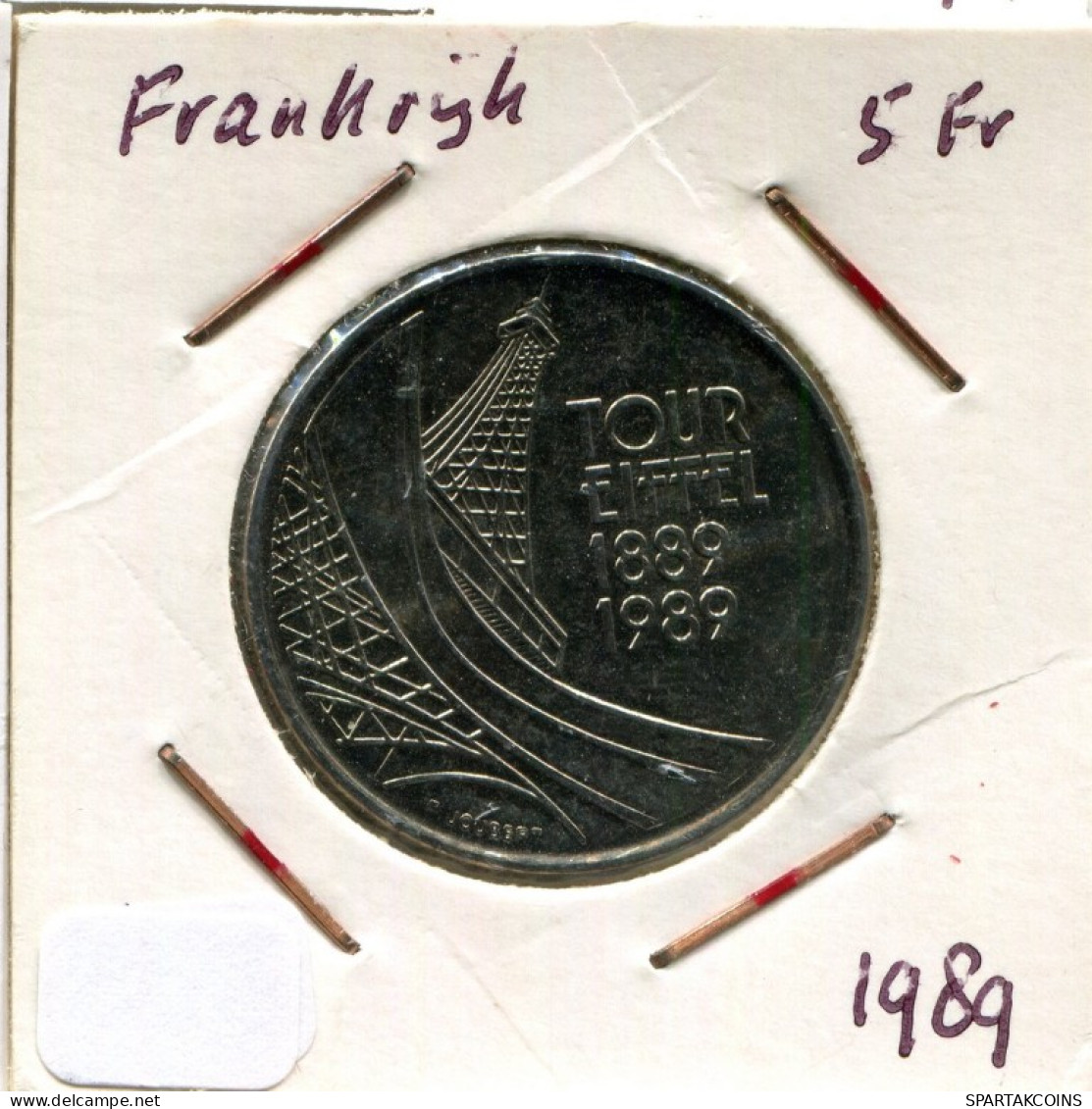 5 FRANCS 1989 FRANKREICH FRANCE Französisch Münze #AM643.D.A - 5 Francs