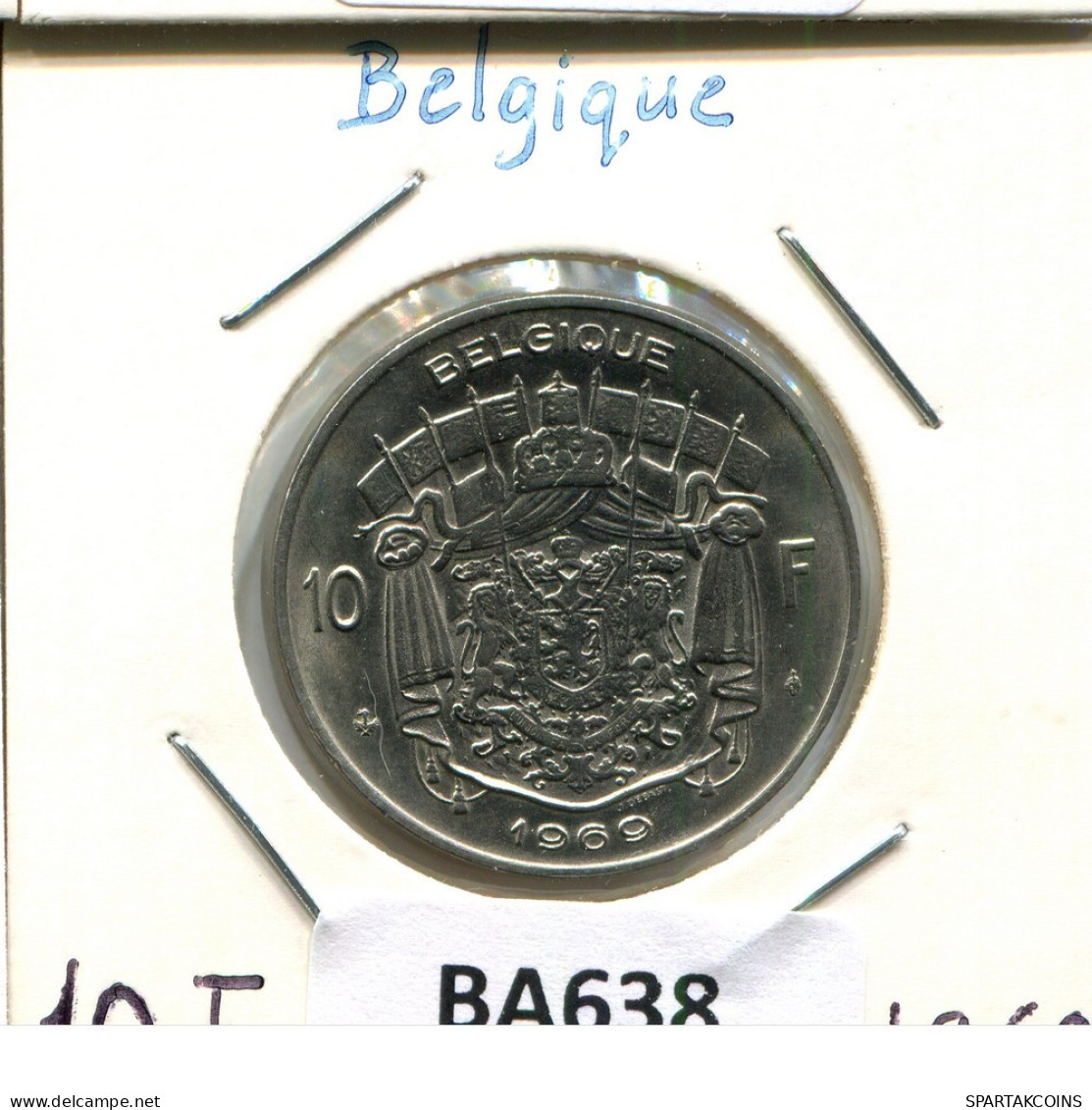 10 FRANCS 1969 FRENCH Text BELGIUM Coin #BA638.U.A - 10 Frank