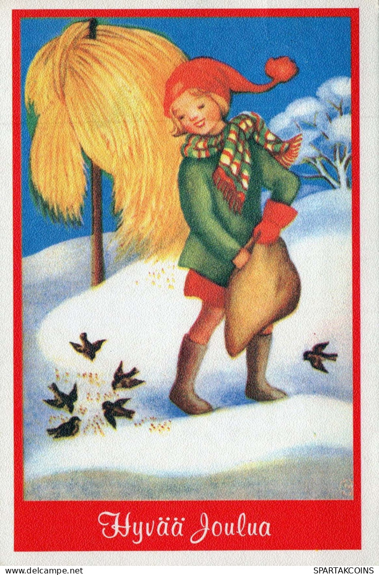 Buon Anno Natale BAMBINO Vintage Cartolina CPSM #PAY231.A - Neujahr