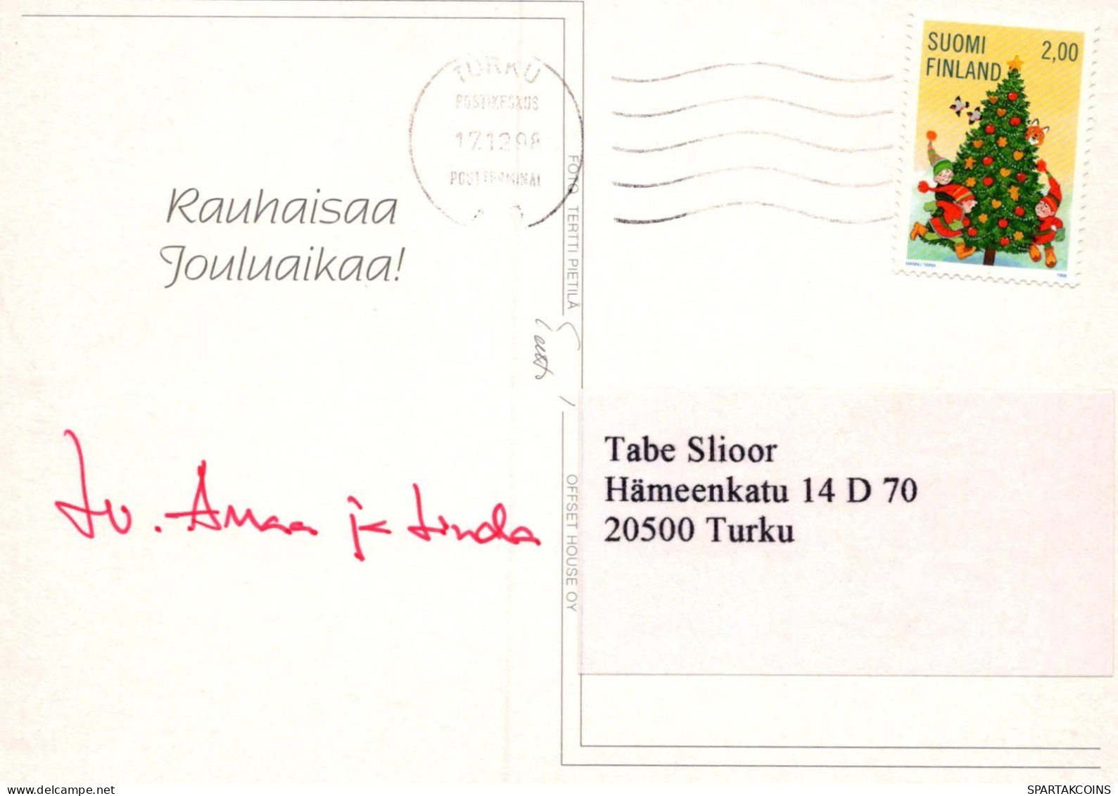 Feliz Año Navidad Vintage Tarjeta Postal CPSM #PAV248.A - New Year