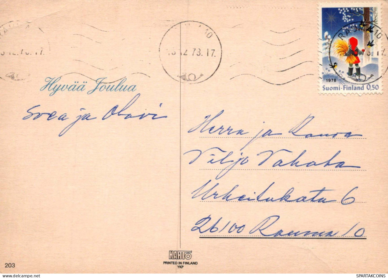 Feliz Año Navidad CONEJO Vintage Tarjeta Postal CPSM #PAV103.A - Año Nuevo