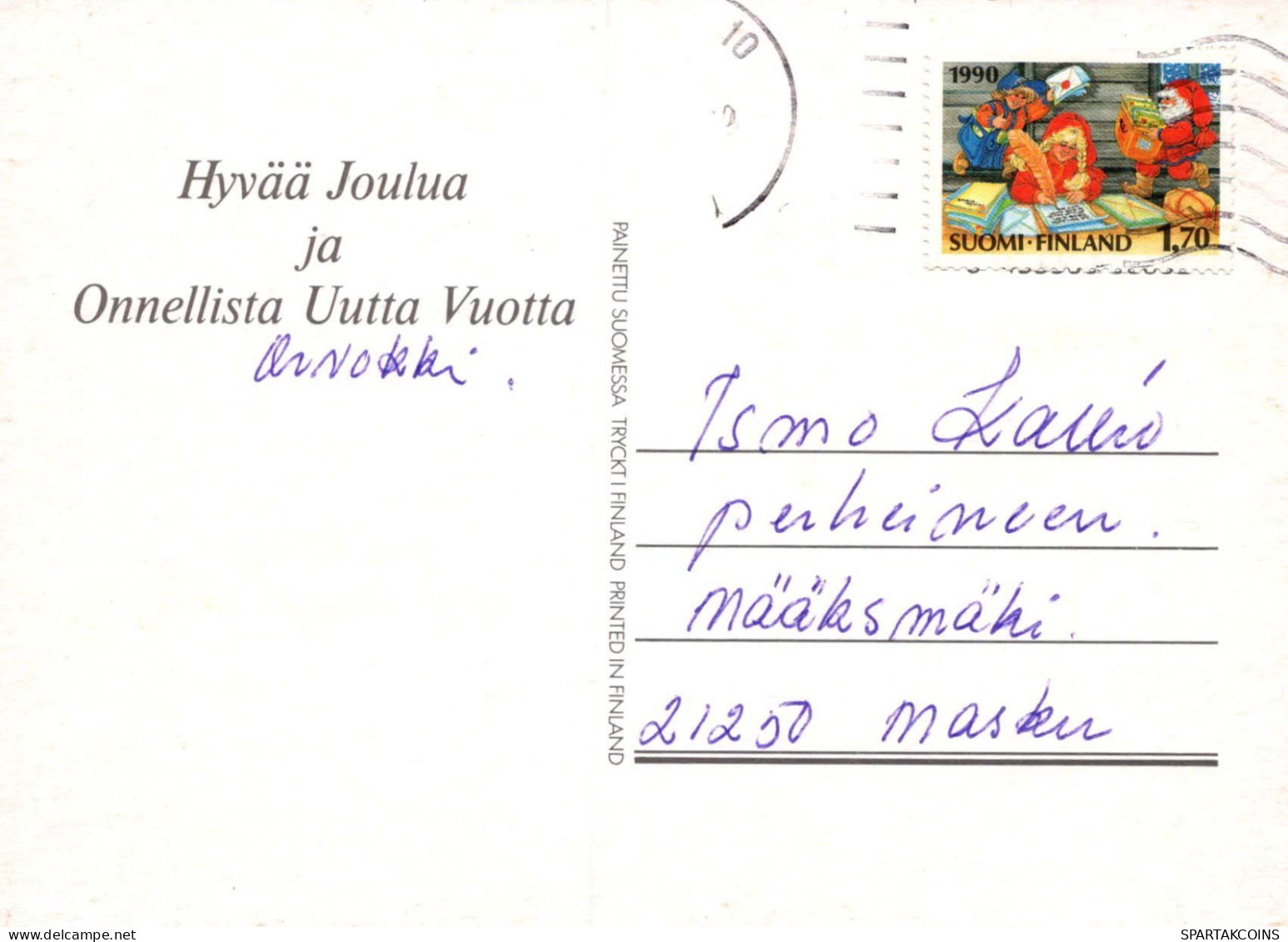 Buon Anno Natale MOUSE Vintage Cartolina CPSM #PAU988.A - Nieuwjaar