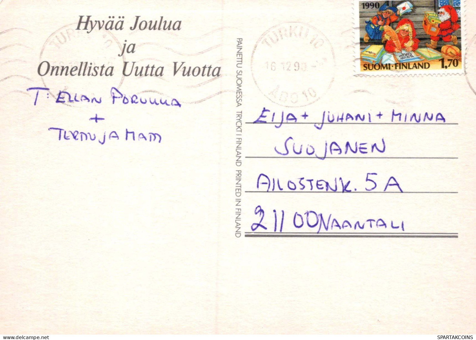 Happy New Year Christmas MOUSE Vintage Postcard CPSM #PAU986.A - Neujahr