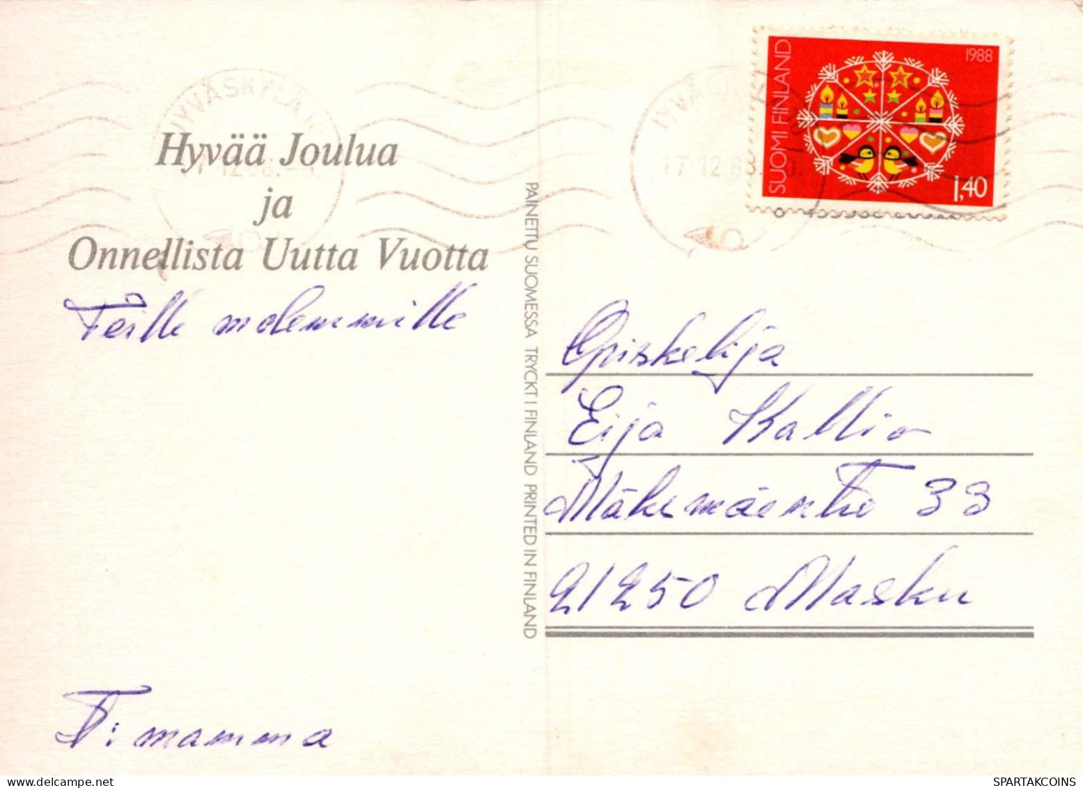 Buon Anno Natale CONIGLIO Vintage Cartolina CPSM #PAV039.A - Nieuwjaar