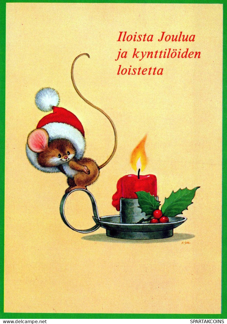 Neujahr Weihnachten MAUS Vintage Ansichtskarte Postkarte CPSM #PAU930.A - Nieuwjaar