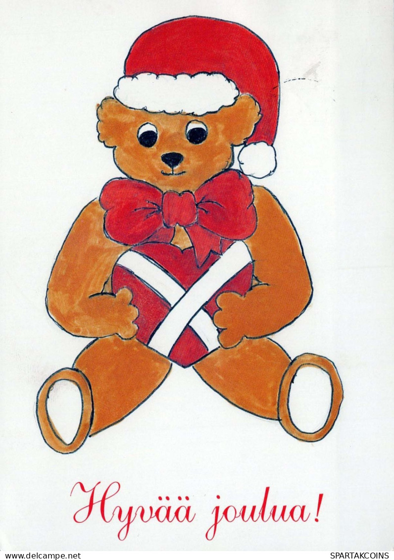 Neujahr Weihnachten TEDDYBÄR Vintage Ansichtskarte Postkarte CPSM #PAU815.A - Anno Nuovo