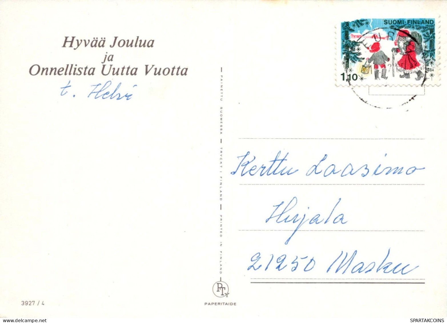 Feliz Año Navidad Vintage Tarjeta Postal CPSM #PAU127.A - Anno Nuovo