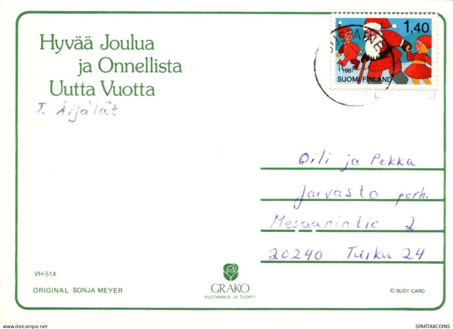 Feliz Año Navidad MUÑECO DE NIEVE Vintage Tarjeta Postal CPSM #PAU117.A - Anno Nuovo