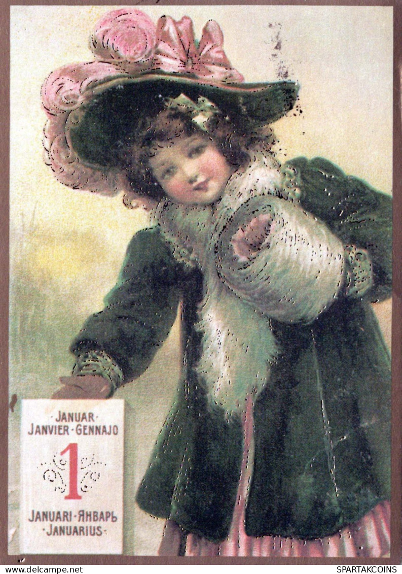 Buon Anno Natale BAMBINO Vintage Cartolina CPSM #PAU073.A - New Year