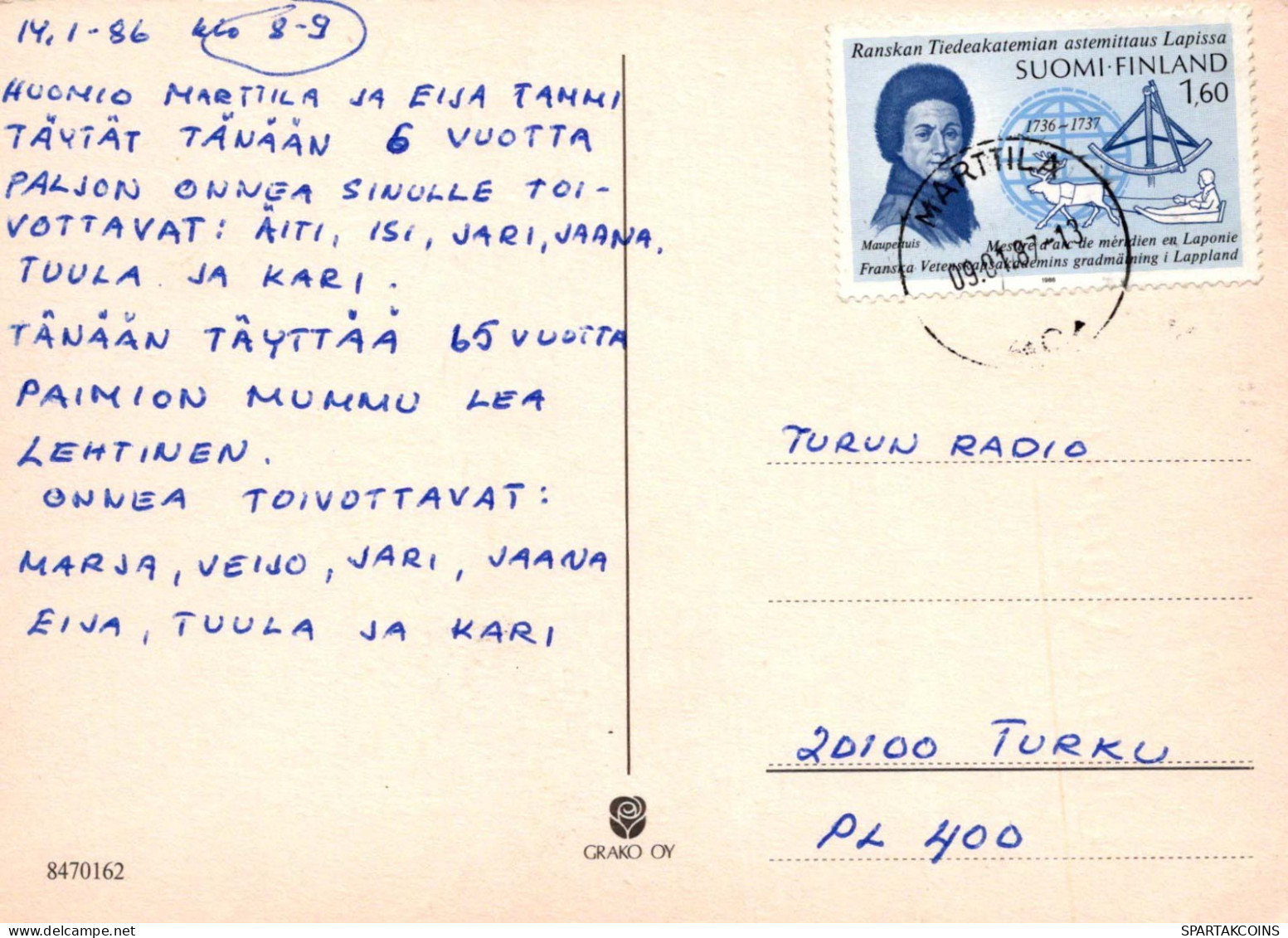 Feliz Año Navidad NIÑOS HERRADURA Vintage Tarjeta Postal CPSM #PAU067.A - Año Nuevo