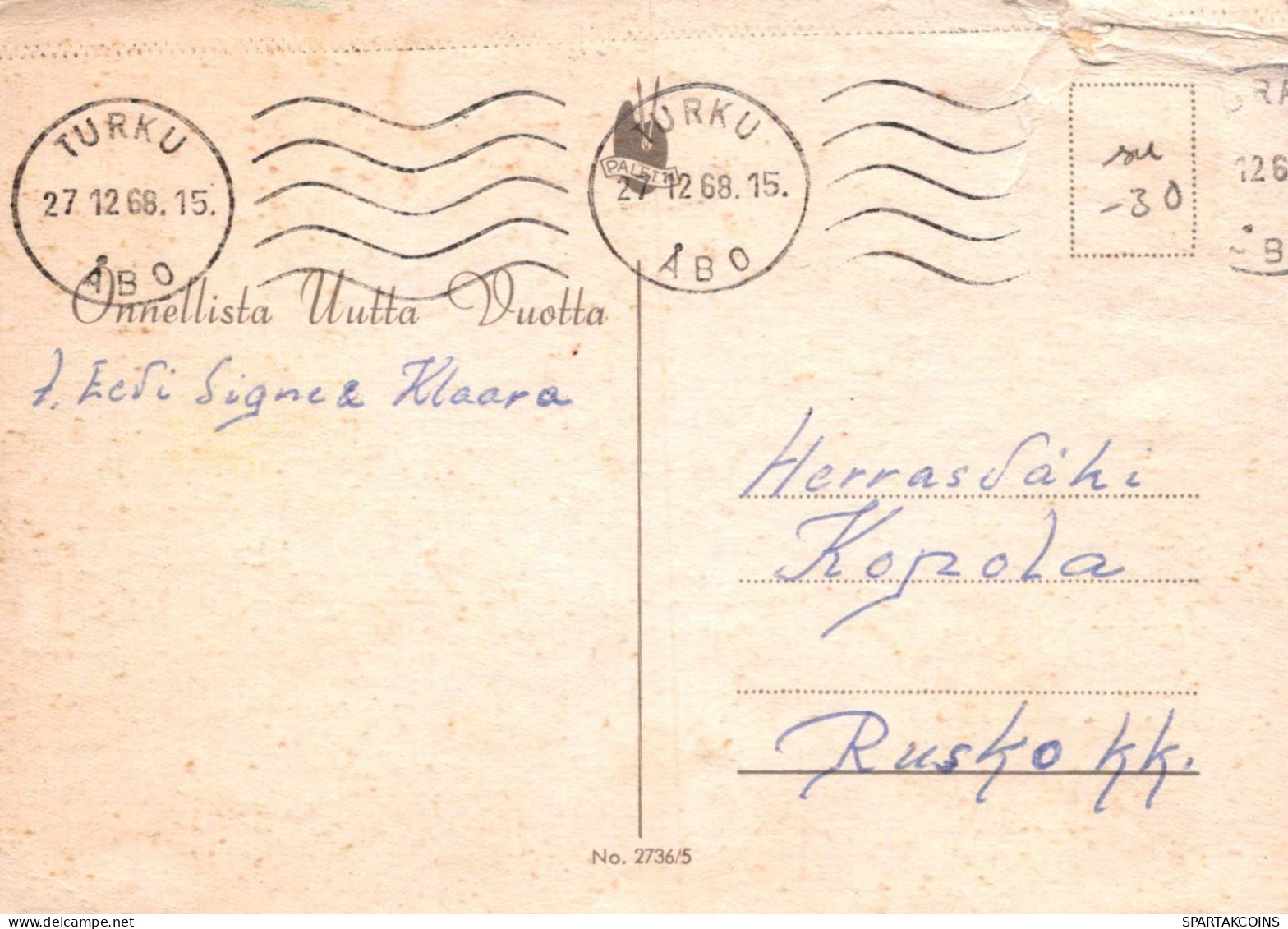 Feliz Año Navidad HERRADURA Vintage Tarjeta Postal CPSM #PAT971.A - Nouvel An