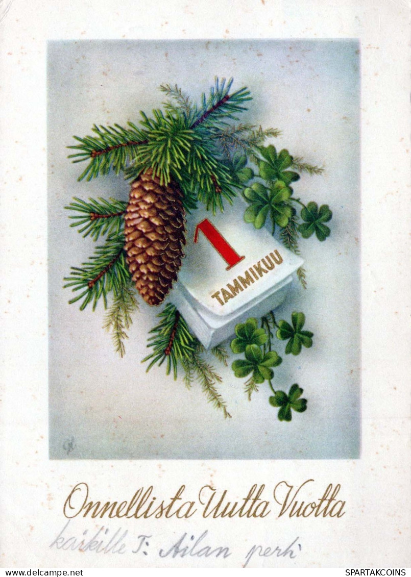 Feliz Año Navidad Vintage Tarjeta Postal CPSM #PAT846.A - New Year