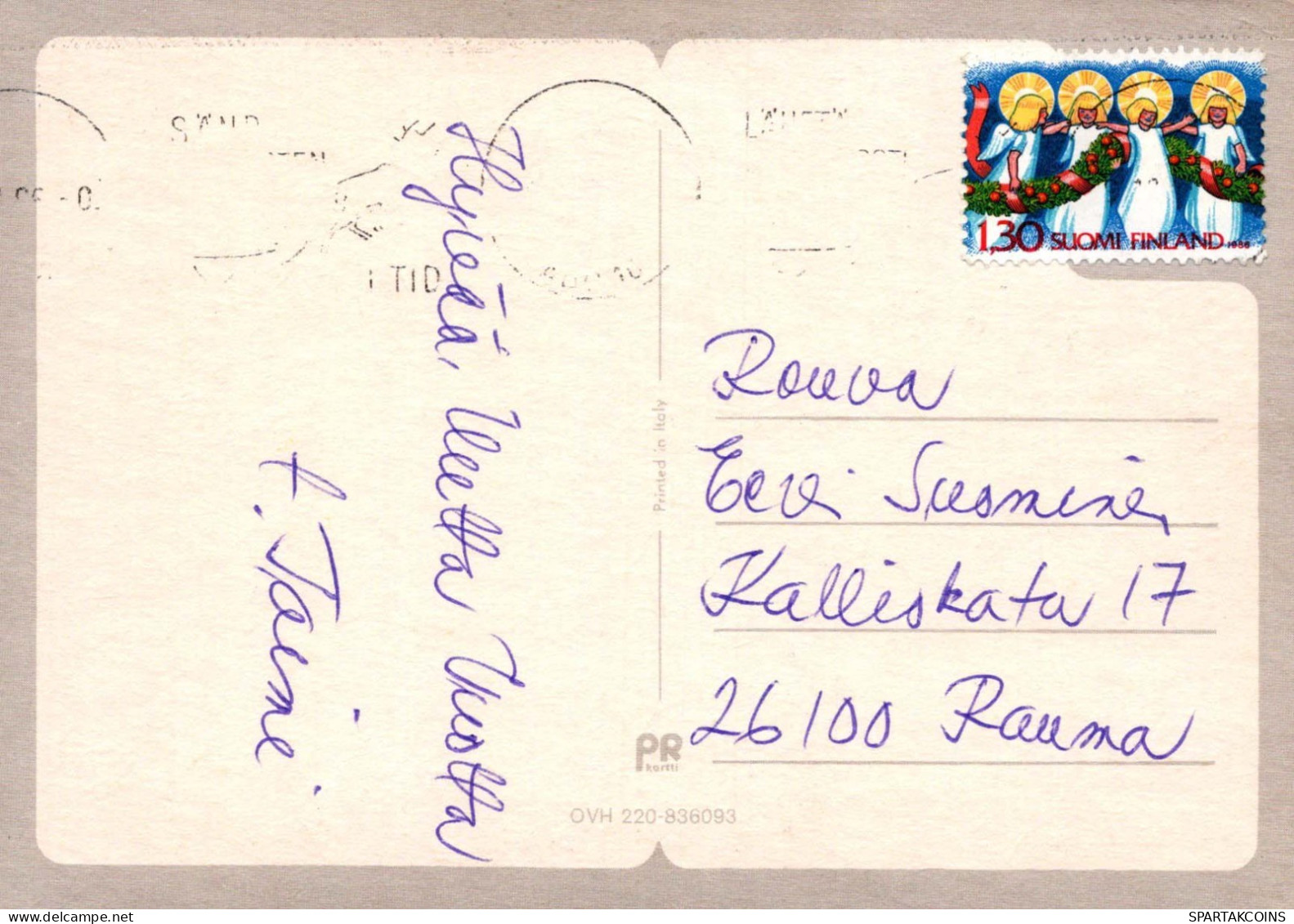Feliz Año Navidad RELOJ DE MESA Vintage Tarjeta Postal CPSM #PAT721.A - Nouvel An