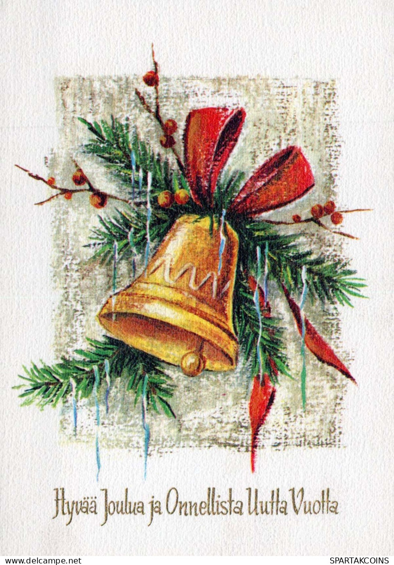 Feliz Año Navidad CAMPANA Vintage Tarjeta Postal CPSM #PAT566.A - Anno Nuovo
