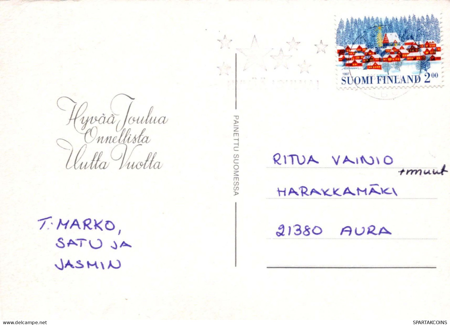 Feliz Año Navidad Vintage Tarjeta Postal CPSM #PBM500.A - New Year