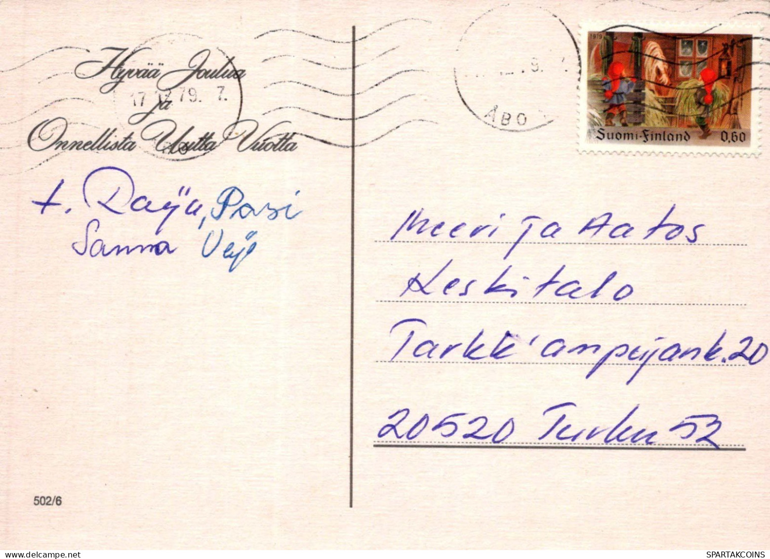 Bonne Année Noël CHEVAL Vintage Carte Postale CPSM #PBM447.A - Anno Nuovo