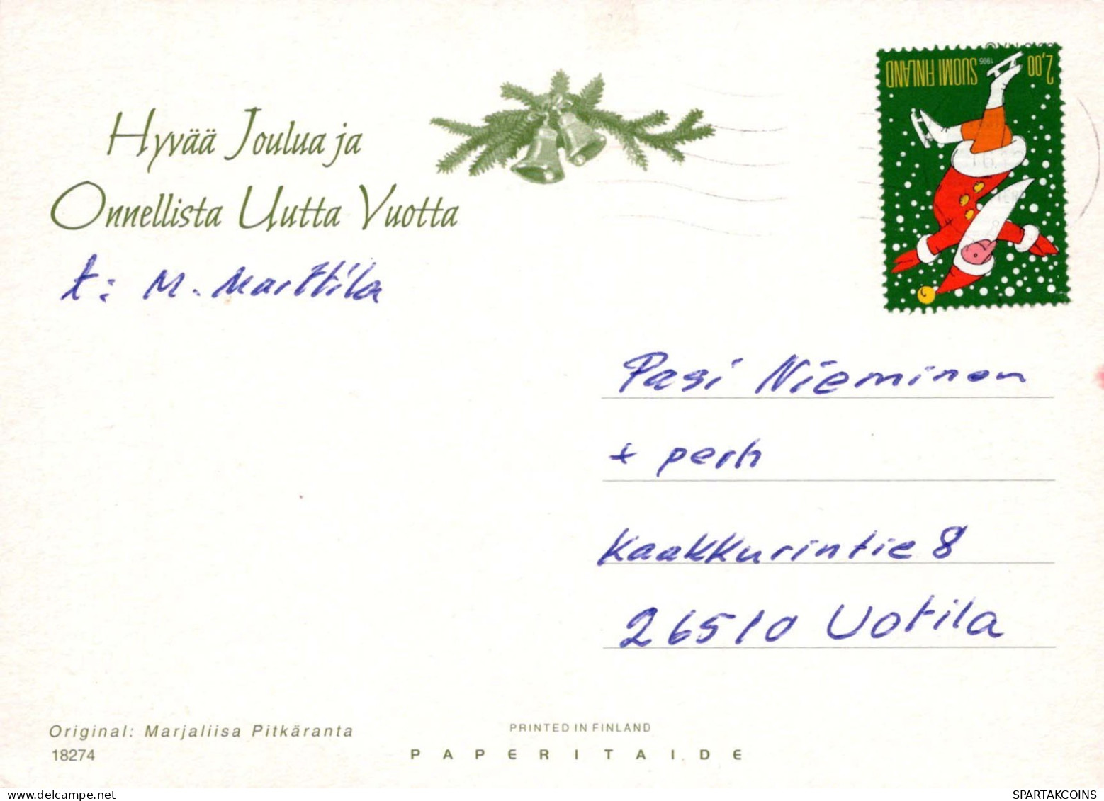 Feliz Año Navidad NIÑOS Vintage Tarjeta Postal CPSM #PBM350.A - New Year